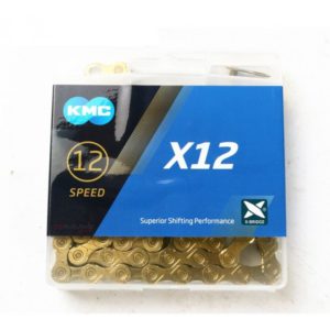 Cadena KMC X12 Ti-N oro 12 velocidades 126 eslabones