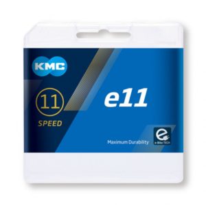 Cadena KMC e11 plata 11 velocidades 122 eslabones para e-bike