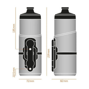 Bidón magnético con base Fidlock TWIST 600 ml ahumado