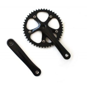 Bielas Mighty Fixie 165 mm con plato 46D negro mate