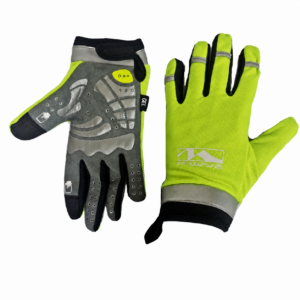 Guantes largos M-Wave amarillos fluorescentes con gel