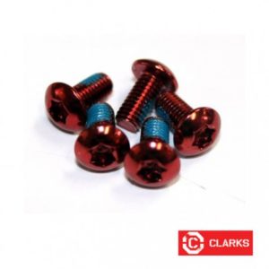 Pack 6 Tornillos disco Clarks Anonizado Rojo