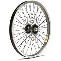 Rueda Delantera BMX 20" ZAC30 48radios eje 14mm Negro