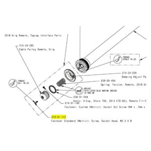 Tornillo Fox tapa superior dial cartucho Grip2 M2.5x6mm